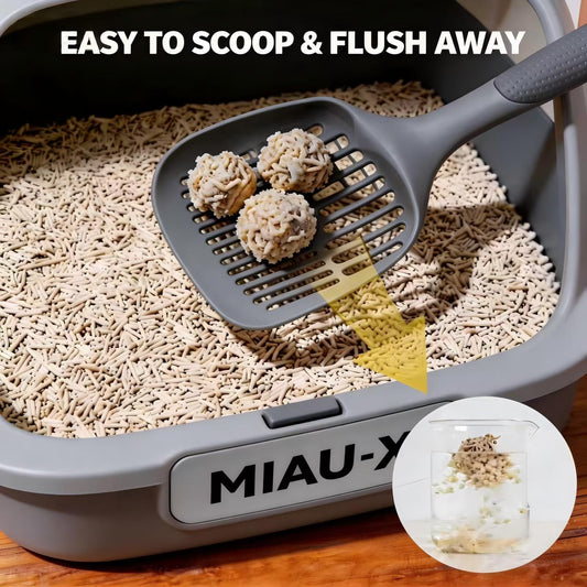 MiAU·X Tofu Cat Litter 6L- Dust-Free and Natural Clumping Tofu-Based Formula for Easy Cleanup