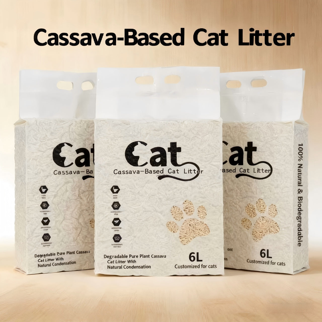 MiAU·X Peak Litter - Plant-Based & Automatic-Box Friendly 2.5kg/6L