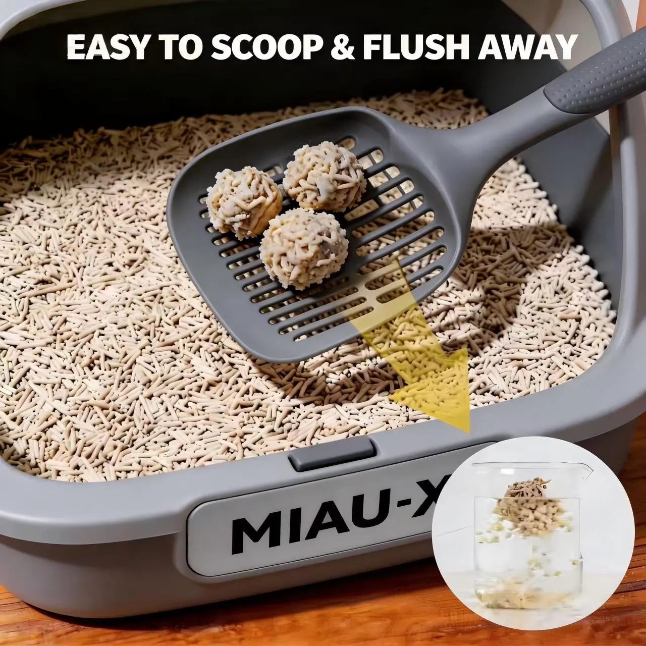 Dust-Free Clumping Tofu Cat Litter 6L, Flushable